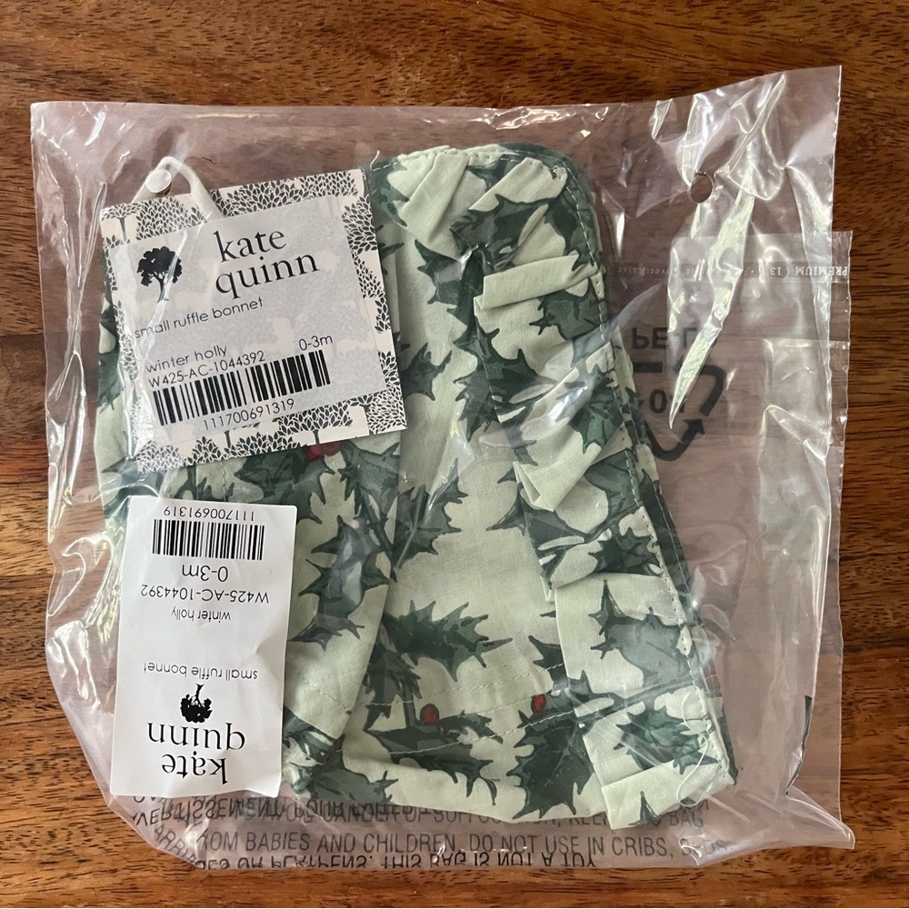 Kate Quinn Holly Print Ruffle Bonnet